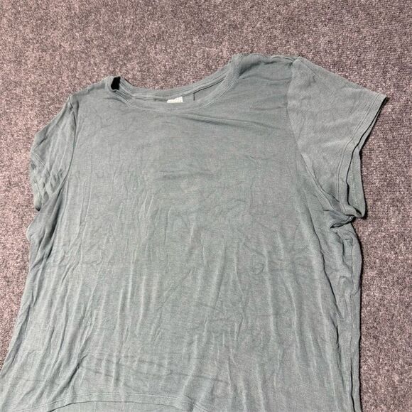 Athleta Women's Short Sleeve Tee Blue Size L Casual Crew Neck - Picture 5 of 5